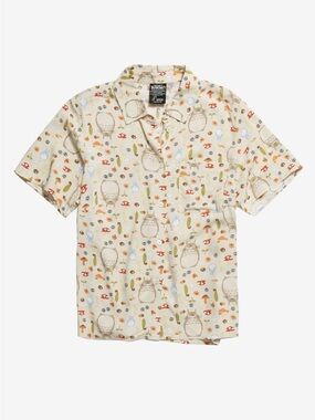 Her Universe Studio Gihibli Earth Day Collection Girls Woven Button Up Size Med